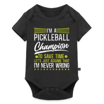 Pickleball Je suis un Pickleball - Body à manches courtes Premium Bébé - noir - Devant