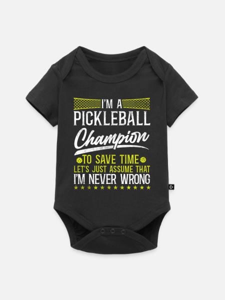 Pickleball I'm A Pickleball - Baby Premium Kurzarmbody - Schwarz