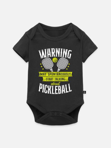 Pickleball Warning May - Baby Premium Kurzarmbody - Schwarz