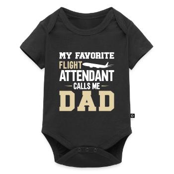 Flight Attendant Stewardess Cabin Crew - Baby Premium short-sleeve bodysuit - black - Front
