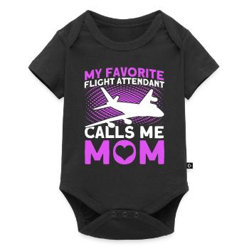 Flight Attendant Stewardess Cabin Crew - Baby Premium short-sleeve bodysuit - black - Front