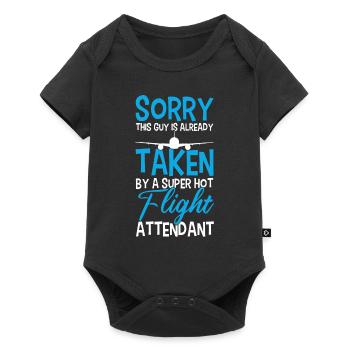 Flight Attendant Stewardess Cabin Crew - Baby Premium short-sleeve bodysuit - black - Front