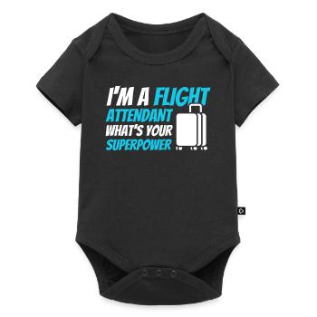 Flight Attendant Stewardess Cabin Crew - Baby Premium short-sleeve bodysuit - black - Front