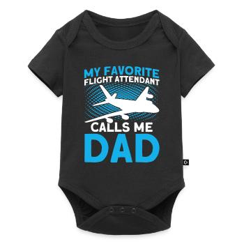 Flight Attendant Stewardess Cabin Crew - Baby Premium short-sleeve bodysuit - black - Front