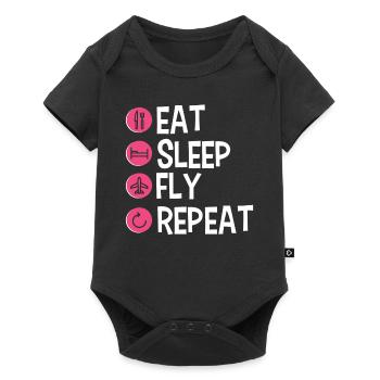 Flight Attendant Stewardess Cabin Crew - Baby Premium short-sleeve bodysuit - black - Front