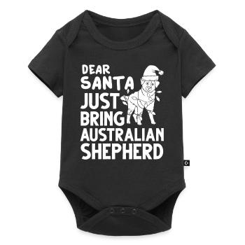 Berger australien Chien de Noël Chiot - Body à manches courtes Premium Bébé - noir - Devant