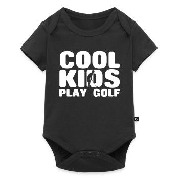 Joueur de golf disant idée cadeau - Body à manches courtes Premium Bébé - noir - Devant