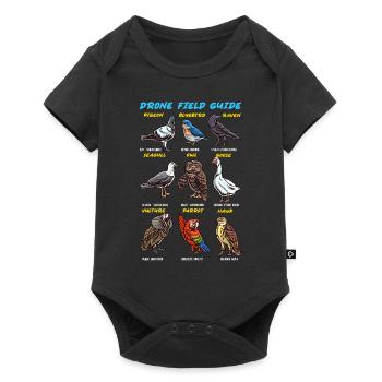 Bird Guide Drones Ducks Parrots Owls - Baby Premium short-sleeve bodysuit - black - Front