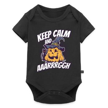 Horreur Halloween Restez calme Effrayant - Body à manches courtes Premium Bébé - noir - Devant