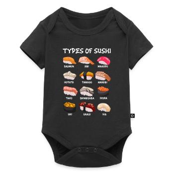 Types of Sushi Japanese Oriental Food - Baby Premium short-sleeve bodysuit - black - Front