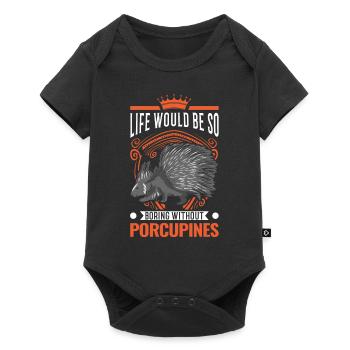 Porc-épic Cadeau Porc-épic - Body à manches courtes Premium Bébé - noir - Devant