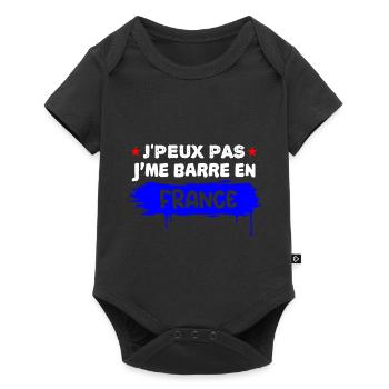 je peux pas je me barre en France | Français !! - Body à manches courtes Premium Bébé - noir - Devant