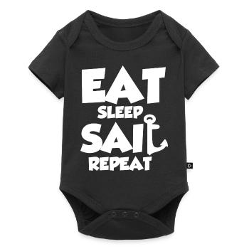 Eat Sleep Sail Repeat - Baby Premium short-sleeve bodysuit - black - Front
