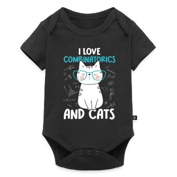 I Love Cats - Combinatorics - Baby Premium short-sleeve bodysuit - black - Front