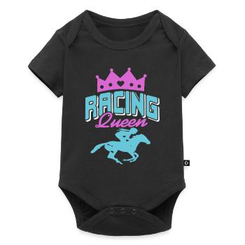 Racing Queen Awesome Retro Horse Racing Lover - Baby Premium short-sleeve bodysuit - black - Front