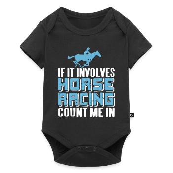 Cool Retro If It Involves Horse Racing Count Me In - Baby Premium short-sleeve bodysuit - black - Front