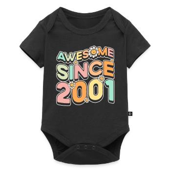 Fantastique depuis 2001 thème floral - Body à manches courtes Premium Bébé - noir - Devant