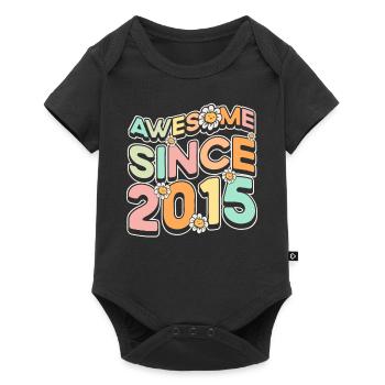 Fantastique depuis 2015 Thème floral - Body à manches courtes Premium Bébé - noir - Devant