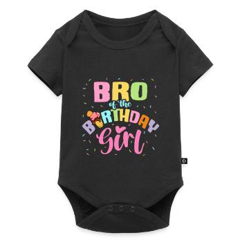 Crème glacée Frère Fête d’anniversaire Gaufrier - Body à manches courtes Premium Bébé - noir - Devant