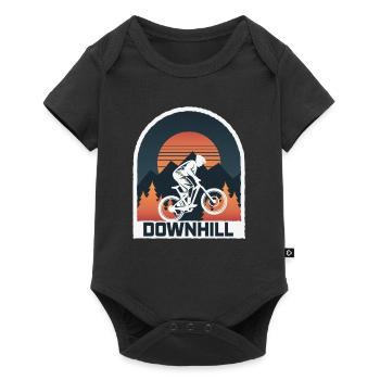Downhill Mountain Bike - Baby Premium short-sleeve bodysuit - black - Front
