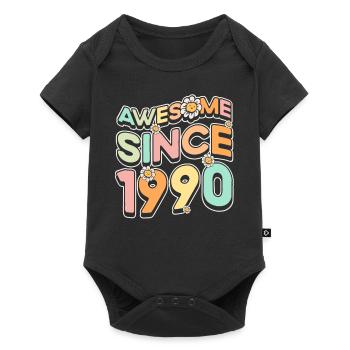 Fantastique depuis 1990 Thème floral - Body à manches courtes Premium Bébé - noir - Devant