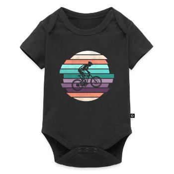 Descente rétro - Body à manches courtes Premium Bébé - noir - Devant