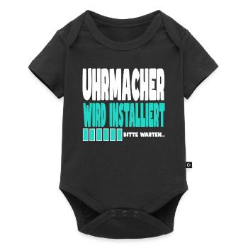 Uhrmacher wird installiert - Baby Premium Kurzarmbody - Schwarz - Vorne