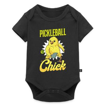 Pickleball Cute Chicken Girl - Body à manches courtes Premium Bébé - noir - Devant