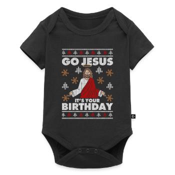 Allez Jésus c’est votre anniversaire chrétien religieux - Body à manches courtes Premium Bébé - noir - Devant