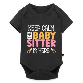 Baby-sitter Gift Babysitting Meilleure baby-sitter - Body à manches courtes Premium Bébé - noir - Devant