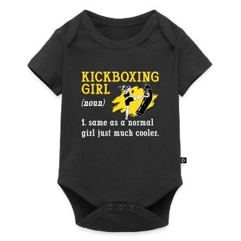 Kickboxing Girl Kickboxer Fighter Boxing Sports - Baby Premium short-sleeve bodysuit - black - Front