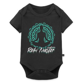 Méditation énergétique du Maître Reiki Spirituel - Body à manches courtes Premium Bébé - noir - Devant
