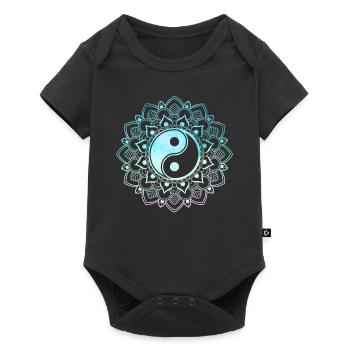 Yin Yang Lotus Mandala Maître Spirituel Reiki - Body à manches courtes Premium Bébé - noir - Devant