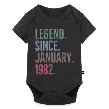 Légende depuis janvier 1982 - Body à manches courtes Premium Bébé - noir - Devant