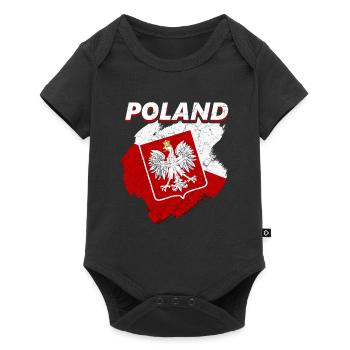 Pologne Polska Drapeau polonais - Body à manches courtes Premium Bébé - noir - Devant