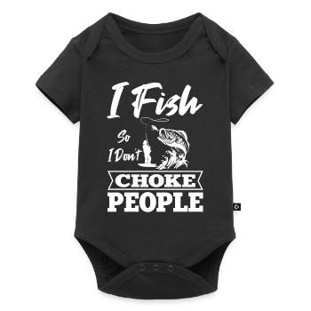 I fish so that I do not run people who - Baby Premium short-sleeve bodysuit - black - Front