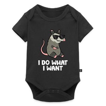 Opossum I Do What I Want Cute Opossum - Baby Premium short-sleeve bodysuit - black - Front