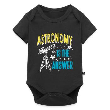 Drôle d’astronomie rétro est la réponse T-shirt - Body à manches courtes Premium Bébé - noir - Devant