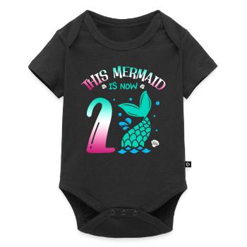 Cette sirène est maintenant 2, conte de fées 2. - Body à manches courtes Premium Bébé - noir - Devant