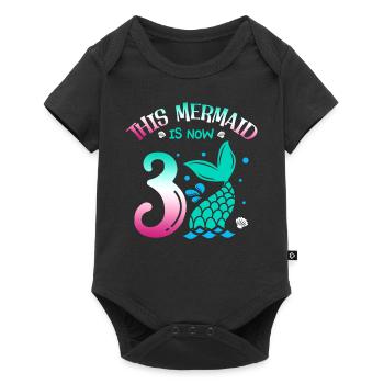 Cette sirène est maintenant 3, conte de fées 3. - Body à manches courtes Premium Bébé - noir - Devant