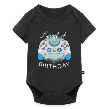 Niveau 4 Cadeau d’anniversaire de jeu - Body à manches courtes Premium Bébé - noir - Devant