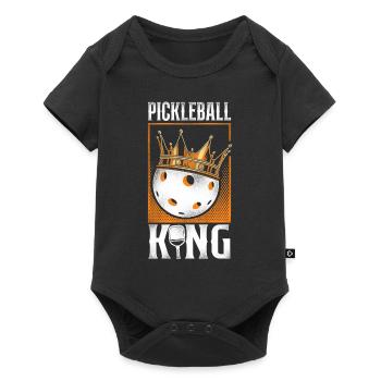Pickleball Pickleball King - Baby Premium Kurzarmbody - Schwarz - Vorne
