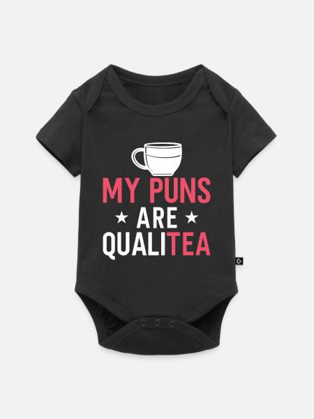 Teetrinker Teeliebhaber Geschenk Tee - Baby Premium Kurzarmbody - Schwarz