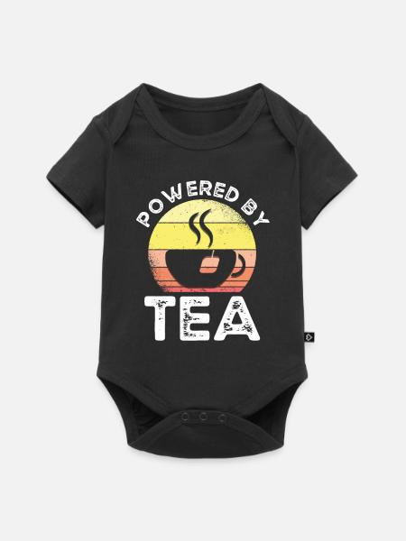 Teetrinker Teeliebhaber Geschenk Tee - Baby Premium Kurzarmbody - Schwarz