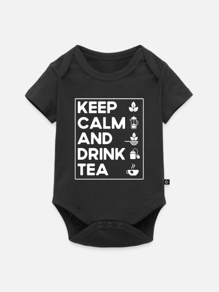 Teetrinker Teeliebhaber Geschenk Tee - Baby Premium Kurzarmbody - Schwarz