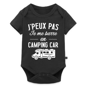 Je peux pas je me barre en camping car - Body à manches courtes Premium Bébé - noir - Devant
