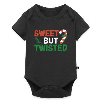 Candy Cane Drôle Noël Noël Sucré - Body à manches courtes Premium Bébé - noir - Devant