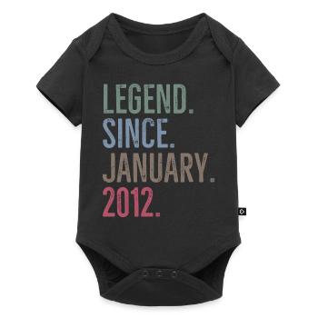 Légende depuis janvier 2012 - Body à manches courtes Premium Bébé - noir - Devant