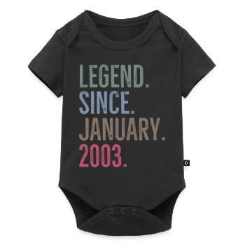 Légende depuis janvier 2003 - Body à manches courtes Premium Bébé - noir - Devant