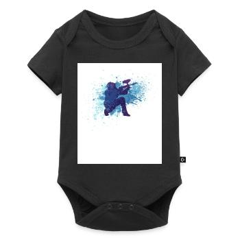 Splash Paintball - Baby Premium Kurzarmbody - Schwarz - Vorne